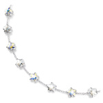 Chroma necklace Mixed cuts, Star, White, Rhodium plated